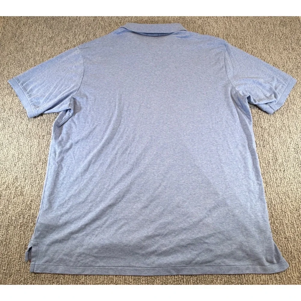 Polo Ralph Lauren Polo Shirt‎ Mens 3XLT Light Blue Heather Short Sleeve Cotton